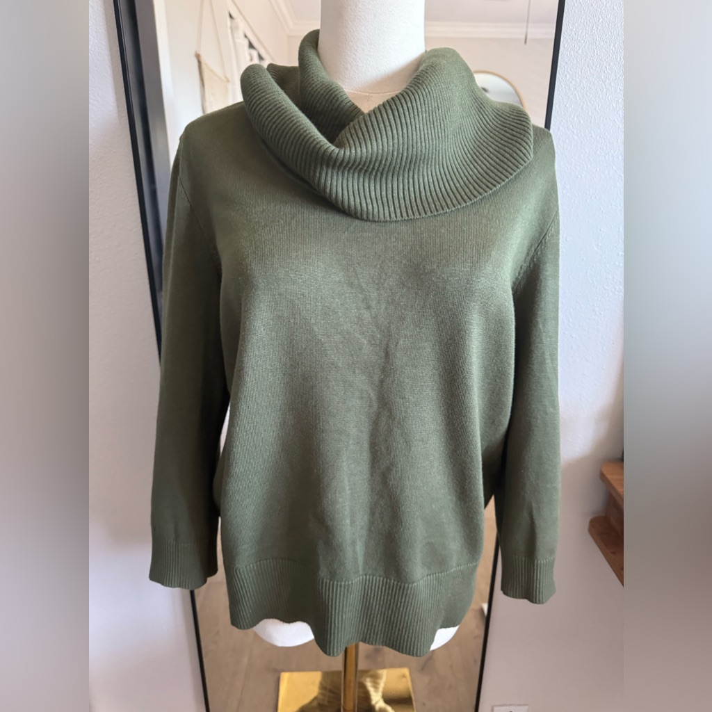 Cable & Gauge | Cowl Neck Sweater | Sz L